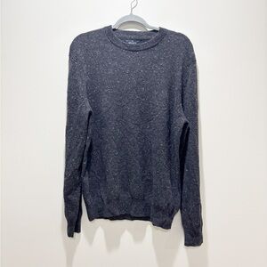 DANIEL HECHTER PARIS Men’s Charcoal Black Speckle Cashmere Crewneck Sweater M